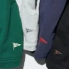 Unisex pullover med halv lynlås
