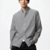 Unisex-skjorte i bredvævet stof | Button-down | Ternet
