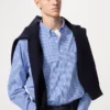 Unisex-skjorte i bredvævet stof | Button-down | Ternet