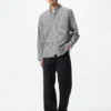 Unisex-skjorte i bredvævet stof | Button-down | Ternet