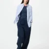 Unisex-skjorte i bredvævet stof | Button-down | Ternet