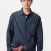 Unisex-skjorte i let denim