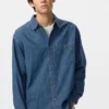 Unisex-skjorte i let denim