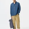 Unisex-skjorte i let denim