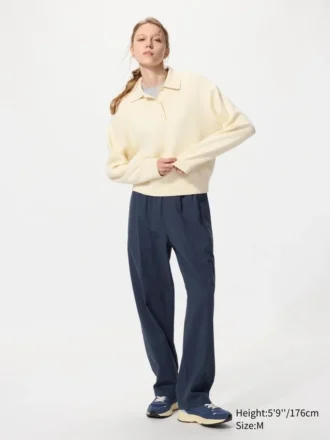 Unisex stretch-bukser med let ankelhøjde | Seersucker