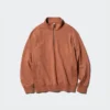 Unisex sweatshirt med halv lynlås
