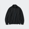 Unisex sweatshirt med halv lynlås