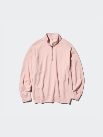 Unisex sweatshirt med halv lynlås