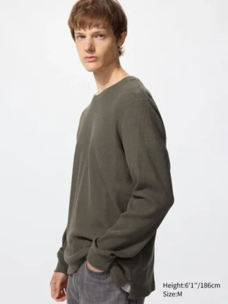 Unisex-T-shirt i vaffelvæv