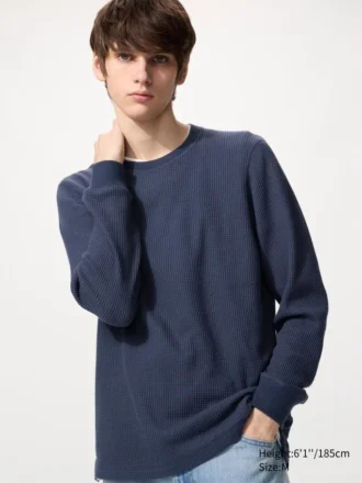 Unisex-T-shirt i vaffelvæv