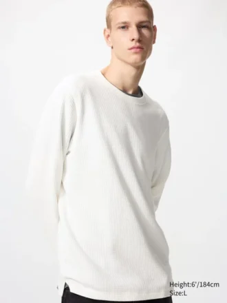 Unisex-T-shirt i vaffelvæv