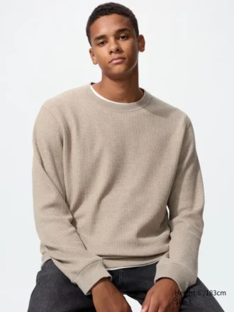 Unisex-T-shirt i vaffelvæv