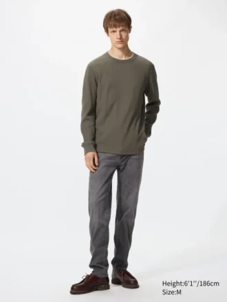 Unisex-T-shirt i vaffelvæv