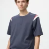 Unisex T-shirt med henley-hals