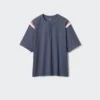 Unisex T-shirt med henley-hals
