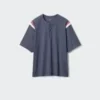 Unisex T-shirt med henley-hals