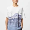 Unisex Ukiyo-E Blue UT grafisk T-shirt