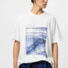 Unisex Ukiyo-E Blue UT grafisk T-shirt