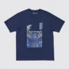 Unisex Ukiyo-E Blue UT grafisk T-shirt