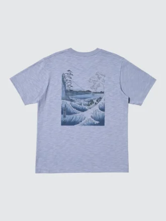 Unisex Ukiyo-E Blue UT grafisk T-shirt