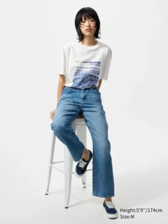 Unisex Ukiyo-E Blue UT grafisk T-shirt