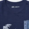 Unisex Ukiyo-E Blue UT grafisk T-shirt