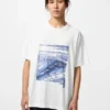 Unisex Ukiyo-E Blue UT grafisk T-shirt