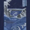 Unisex Ukiyo-E Blue UT grafisk T-shirt