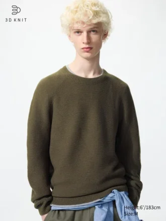 Unisex vaskbar 3D Knit-strikket sweatere