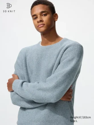 Unisex vaskbar 3D Knit-strikket sweatere