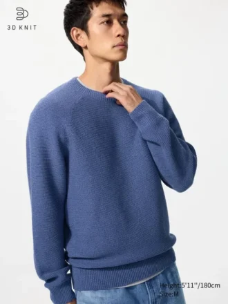 Unisex vaskbar 3D Knit-strikket sweatere
