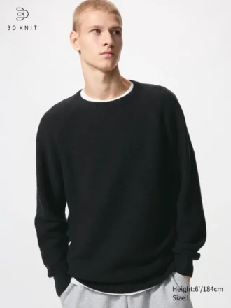 Unisex vaskbar 3D Knit-strikket sweatere