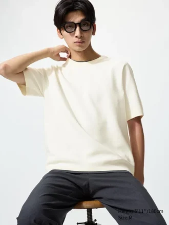 Unisex vaskbar Milano-ribstrikket T-shirt