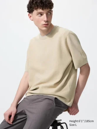 Unisex vaskbar Milano-ribstrikket T-shirt