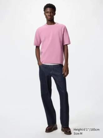 Unisex vaskbar Milano-ribstrikket T-shirt