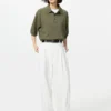 Unisex vaskbar strikket polo-sweater | Kort ærme
