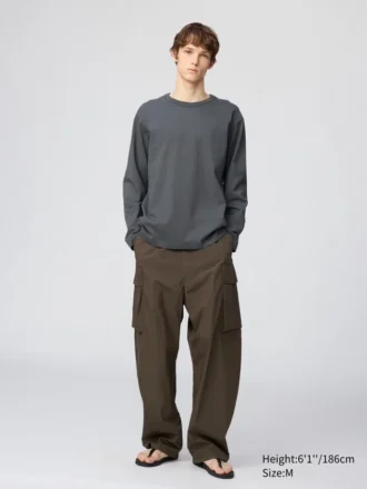 Unisex vasket bomuldst-shirt | Langærmede T-shirts