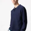Vaskbar 3D Knit polo til mænd | Langærmede T-shirts