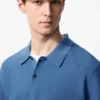 Vaskbar 3D Knit polo til mænd | Langærmede T-shirts