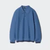 Vaskbar 3D Knit polo til mænd | Langærmede T-shirts