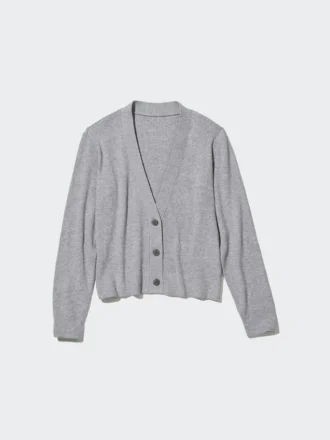 Vaskbar ribstrikket cardigan til kvinder