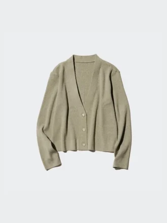Vaskbar ribstrikket cardigan til kvinder