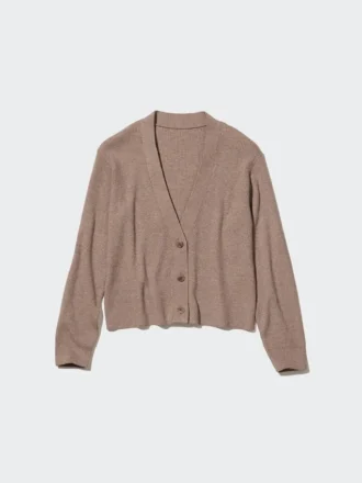 Vaskbar ribstrikket cardigan til kvinder