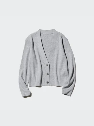 Vaskbar ribstrikket cardigan til kvinder