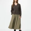 Vaskbar ribstrikket polo-sweater til kvinder