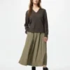 Vaskbar ribstrikket polo-sweater til kvinder