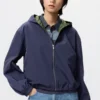 Vindtæt kort parka for kvinder