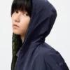 Vindtæt kort parka for kvinder