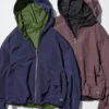 Vindtæt kort parka for kvinder