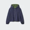 Vindtæt kort parka for kvinder